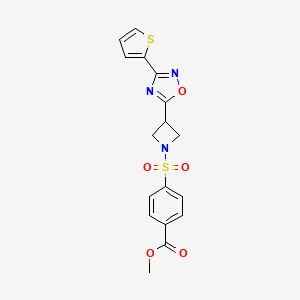 Methyl 4-((3-(3-(thiophen-2-yl)-1,2,4-oxadiazol-5-yl)azetidin-1-yl)sulfonyl)benzoate
