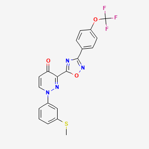 molecular formula C20H13F3N4O3S B2788722 N-(1,1-dimethylpropyl)-4'-(pyrrolidin-1-ylsulfonyl)biphenyl-4-carboxamide CAS No. 1251681-35-2