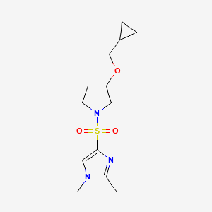 4-((3-(cyclopropylmethoxy)pyrrolidin-1-yl)sulfonyl)-1,2-dimethyl-1H-imidazole