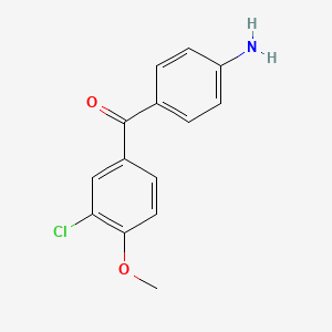 molecular formula C14H12ClNO2 B2788736 4-(3-Chloro-4-methoxybenzoyl)aniline CAS No. 106840-55-5