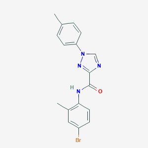 molecular formula C17H15BrN4O B278874 N-(4-bromo-2-methylphenyl)-1-(4-methylphenyl)-1H-1,2,4-triazole-3-carboxamide 
