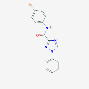 molecular formula C16H13BrN4O B278875 N-(4-bromophenyl)-1-(4-methylphenyl)-1H-1,2,4-triazole-3-carboxamide 