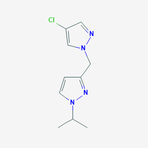 molecular formula C10H13ClN4 B2788753 3-[(4-chloro-1H-pyrazol-1-yl)methyl]-1-(propan-2-yl)-1H-pyrazole CAS No. 1424435-80-2
