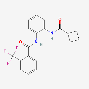 molecular formula C19H17F3N2O2 B2788755 N-(2-(cyclobutanecarboxamido)phenyl)-2-(trifluoromethyl)benzamide CAS No. 1203379-49-0
