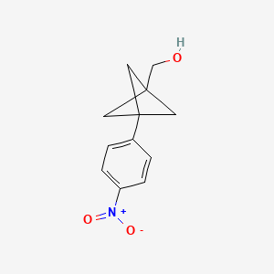 molecular formula C12H13NO3 B2788758 [3-(4-Nitrophenyl)-1-bicyclo[1.1.1]pentanyl]methanol CAS No. 2287298-62-6