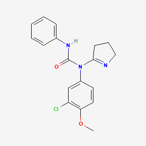 molecular formula C18H18ClN3O2 B2788761 1-(3-chloro-4-methoxyphenyl)-1-(3,4-dihydro-2H-pyrrol-5-yl)-3-phenylurea CAS No. 905761-42-4