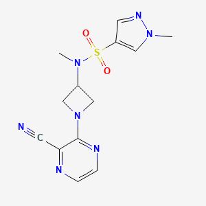 N-[1-(3-Cyanopyrazin-2-yl)azetidin-3-yl]-N,1-dimethylpyrazole-4-sulfonamide