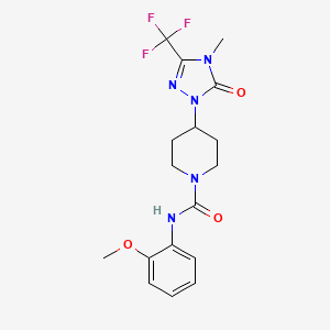 N-(2-methoxyphenyl)-4-(4-methyl-5-oxo-3-(trifluoromethyl)-4,5-dihydro-1H-1,2,4-triazol-1-yl)piperidine-1-carboxamide