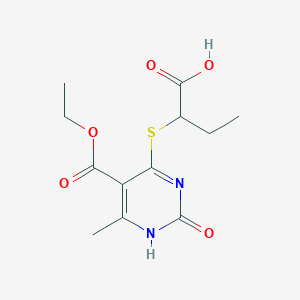 2-((5-(Ethoxycarbonyl)-6-methyl-2-oxo-1,2-dihydropyrimidin-4-yl)thio)butanoic acid