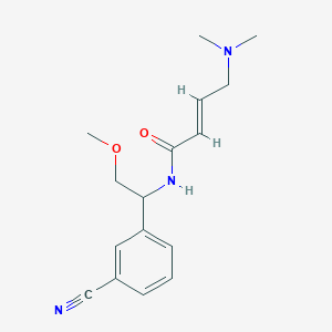(E)-N-[1-(3-Cyanophenyl)-2-methoxyethyl]-4-(dimethylamino)but-2-enamide