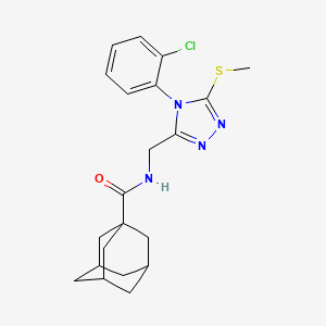 N-[[4-(2-chlorophenyl)-5-methylsulfanyl-1,2,4-triazol-3-yl]methyl]adamantane-1-carboxamide