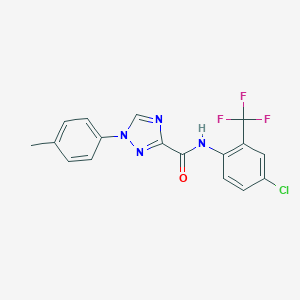 molecular formula C17H12ClF3N4O B278878 N-[4-chloro-2-(trifluoromethyl)phenyl]-1-(4-methylphenyl)-1H-1,2,4-triazole-3-carboxamide 