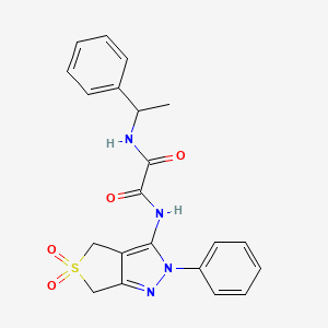 N1-(5,5-dioxido-2-phenyl-4,6-dihydro-2H-thieno[3,4-c]pyrazol-3-yl)-N2-(1-phenylethyl)oxalamide
