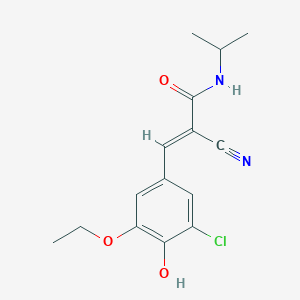 molecular formula C15H17ClN2O3 B2788782 (2E)-3-(3-chloro-5-ethoxy-4-hydroxyphenyl)-2-cyano-N-(propan-2-yl)prop-2-enamide CAS No. 444554-11-4