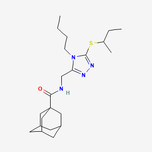 N-[(5-butan-2-ylsulfanyl-4-butyl-1,2,4-triazol-3-yl)methyl]adamantane-1-carboxamide