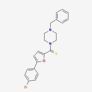 molecular formula C22H21BrN2OS B2788799 (4-Benzylpiperazin-1-yl)(5-(4-bromophenyl)furan-2-yl)methanethione CAS No. 941897-04-7