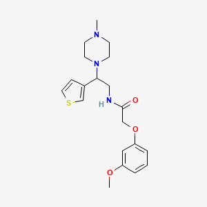 molecular formula C20H27N3O3S B2788805 2-(3-methoxyphenoxy)-N-(2-(4-methylpiperazin-1-yl)-2-(thiophen-3-yl)ethyl)acetamide CAS No. 954690-26-7