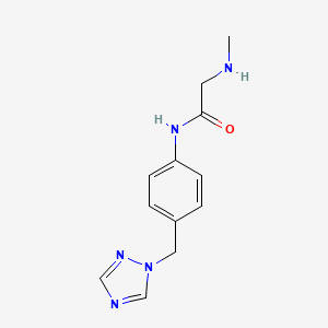 N~2~-methyl-N-[4-(1H-1,2,4-triazol-1-ylmethyl)phenyl]glycinamide
