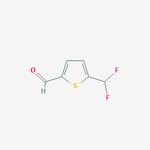 molecular formula C6H4F2OS B2788815 2-Thiophenecarboxaldehyde, 5-(difluoromethyl)- CAS No. 153026-81-4