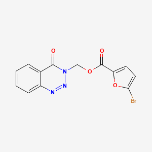 (4-oxobenzo[d][1,2,3]triazin-3(4H)-yl)methyl 5-bromofuran-2-carboxylate