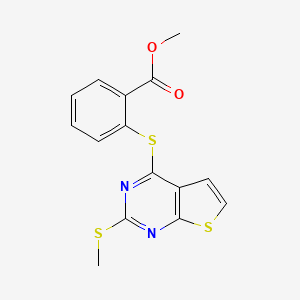 Methyl 2-{[2-(methylsulfanyl)thieno[2,3-d]pyrimidin-4-yl]sulfanyl}benzenecarboxylate
