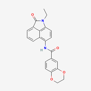 N-(1-ethyl-2-oxo-1,2-dihydrobenzo[cd]indol-6-yl)-2,3-dihydro-1,4-benzodioxine-6-carboxamide