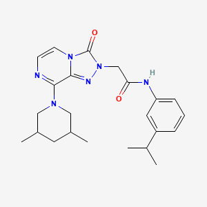 2-[8-(3,5-dimethylpiperidin-1-yl)-3-oxo[1,2,4]triazolo[4,3-a]pyrazin-2(3H)-yl]-N-(3-isopropylphenyl)acetamide