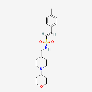 molecular formula C20H30N2O3S B2788851 (E)-N-((1-(tetrahydro-2H-pyran-4-yl)piperidin-4-yl)methyl)-2-(p-tolyl)ethenesulfonamide CAS No. 2035019-15-7