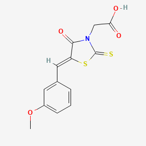 2-[(5Z)-5-[(3-methoxyphenyl)methylidene]-4-oxo-2-sulfanylidene-1,3-thiazolidin-3-yl]acetic acid