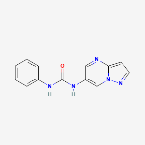 molecular formula C13H11N5O B2788856 1-Phenyl-3-(pyrazolo[1,5-a]pyrimidin-6-yl)urea CAS No. 2034621-45-7