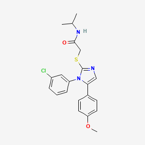 2-((1-(3-chlorophenyl)-5-(4-methoxyphenyl)-1H-imidazol-2-yl)thio)-N-isopropylacetamide