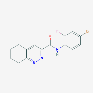 molecular formula C15H13BrFN3O B2788861 N-(4-Bromo-2-fluorophenyl)-5,6,7,8-tetrahydrocinnoline-3-carboxamide CAS No. 2415501-53-8