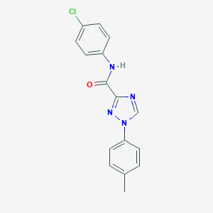 molecular formula C16H13ClN4O B278888 N-(4-chlorophenyl)-1-(4-methylphenyl)-1H-1,2,4-triazole-3-carboxamide 