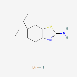 molecular formula C11H19BrN2S B2788883 6,6-Diethyl-4,5,6,7-tetrahydro-1,3-benzothiazol-2-amine hydrobromide CAS No. 1909305-05-0