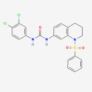 1-(3,4-Dichlorophenyl)-3-(1-(phenylsulfonyl)-1,2,3,4-tetrahydroquinolin-7-yl)urea