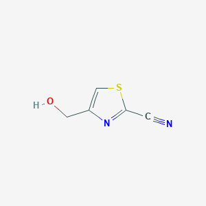 molecular formula C5H4N2OS B2788888 4-(Hydroxymethyl)-1,3-thiazole-2-carbonitrile CAS No. 1822673-93-7