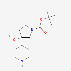 Tert-butyl 3-hydroxy-3-piperidin-4-ylpyrrolidine-1-carboxylate