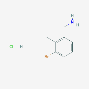 molecular formula C9H13BrClN B2788895 (3-Bromo-2,4-dimethylphenyl)methanamine;hydrochloride CAS No. 2138422-97-4