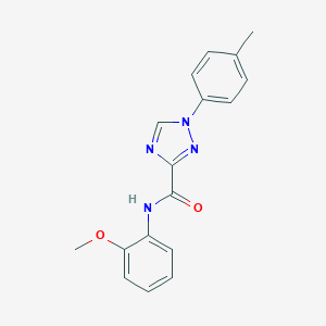 molecular formula C17H16N4O2 B278890 N-(2-methoxyphenyl)-1-(4-methylphenyl)-1H-1,2,4-triazole-3-carboxamide 