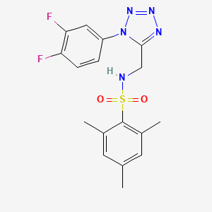 N-((1-(3,4-difluorophenyl)-1H-tetrazol-5-yl)methyl)-2,4,6-trimethylbenzenesulfonamide