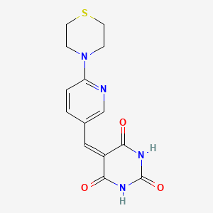 5-{[6-(1,4-thiazinan-4-yl)-3-pyridinyl]methylene}-2,4,6(1H,3H,5H)-pyrimidinetrione