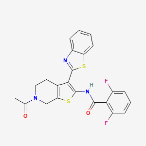 N-(6-acetyl-3-(benzo[d]thiazol-2-yl)-4,5,6,7-tetrahydrothieno[2,3-c]pyridin-2-yl)-2,6-difluorobenzamide