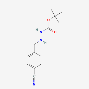 molecular formula C13H17N3O2 B2788918 叔丁基 2-(4-氰基苄基)肼基甲酸酯 CAS No. 149267-90-3