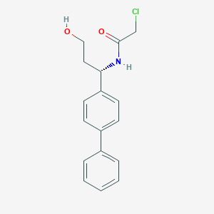 2-Chloro-N-[(1S)-3-hydroxy-1-(4-phenylphenyl)propyl]acetamide