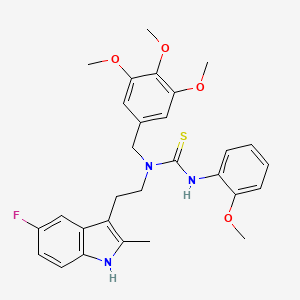 1-(2-(5-fluoro-2-methyl-1H-indol-3-yl)ethyl)-3-(2-methoxyphenyl)-1-(3,4,5-trimethoxybenzyl)thiourea
