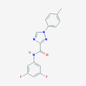 molecular formula C16H12F2N4O B278893 N-(3,5-difluorophenyl)-1-(4-methylphenyl)-1H-1,2,4-triazole-3-carboxamide 