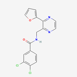 molecular formula C16H11Cl2N3O2 B2788930 3,4-dichloro-N-((3-(furan-2-yl)pyrazin-2-yl)methyl)benzamide CAS No. 2034300-85-9