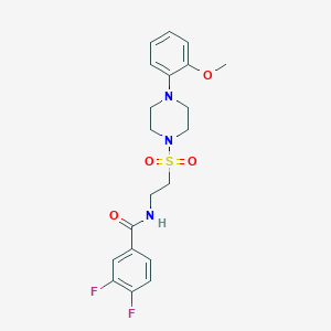 3,4-difluoro-N-(2-((4-(2-methoxyphenyl)piperazin-1-yl)sulfonyl)ethyl)benzamide