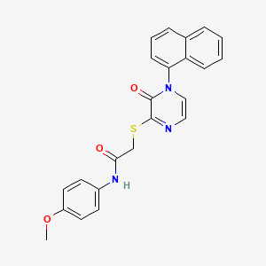 N-(4-methoxyphenyl)-2-((4-(naphthalen-1-yl)-3-oxo-3,4-dihydropyrazin-2-yl)thio)acetamide