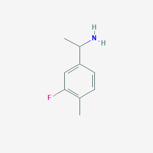 molecular formula C9H12FN B2788942 1-(3-Fluoro-4-methylphenyl)ethan-1-amine CAS No. 926262-82-0